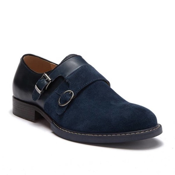 Vintage Foundry Co. Obsidian Monk Strap Suede Shoe
